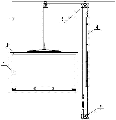 A kind of balance plate type upward moving fireproof window