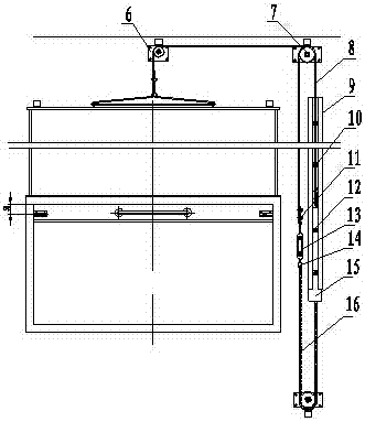 A kind of balance plate type upward moving fireproof window