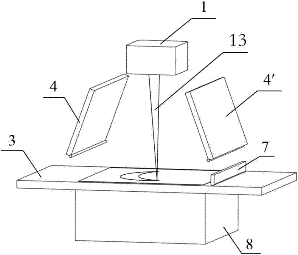 Preheating method and device suitable for powder laying type additive manufacturing