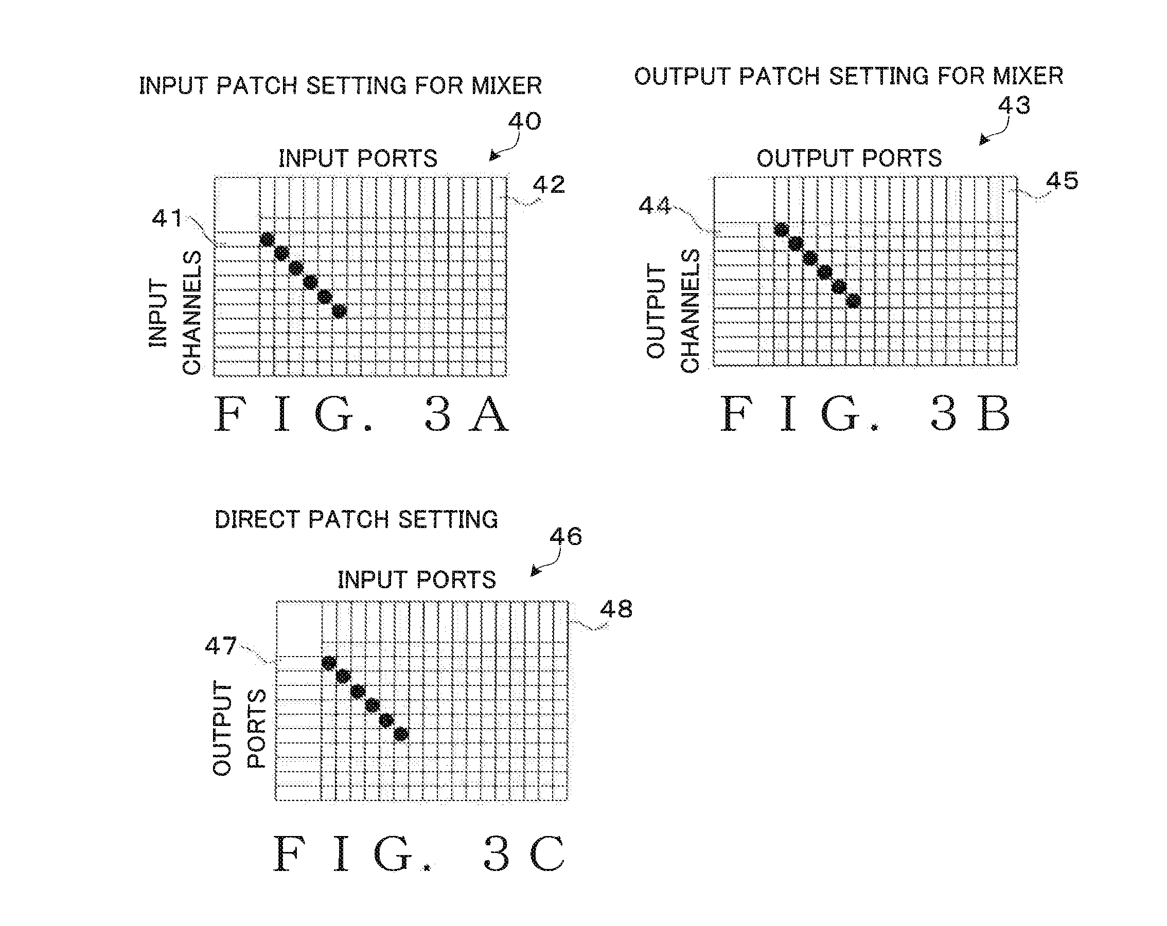 Managing input/output ports in mixer system using virtual port data