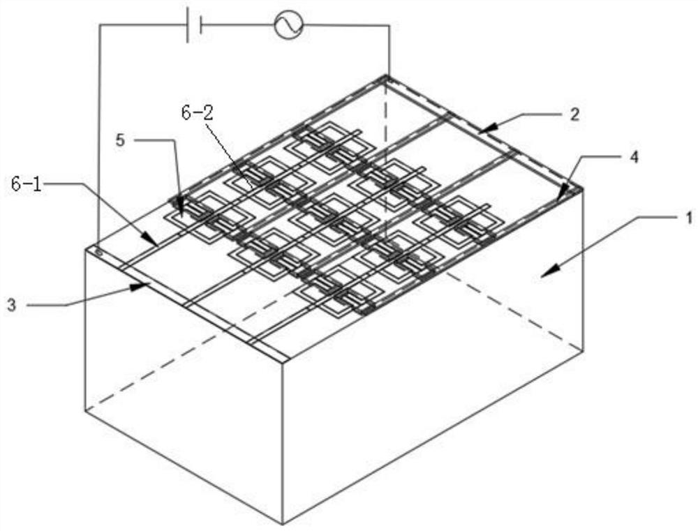 Double-capacitor terahertz metamaterial electric regulation and control device structure