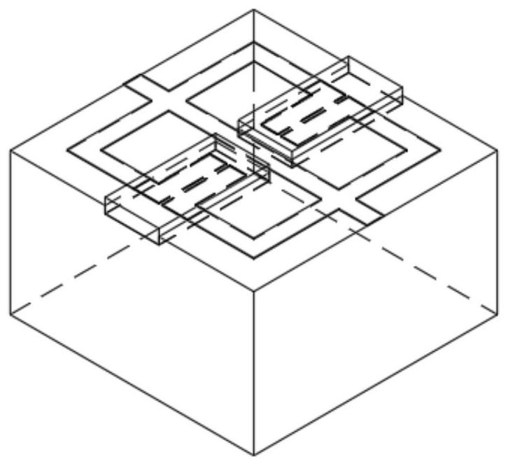 Double-capacitor terahertz metamaterial electric regulation and control device structure