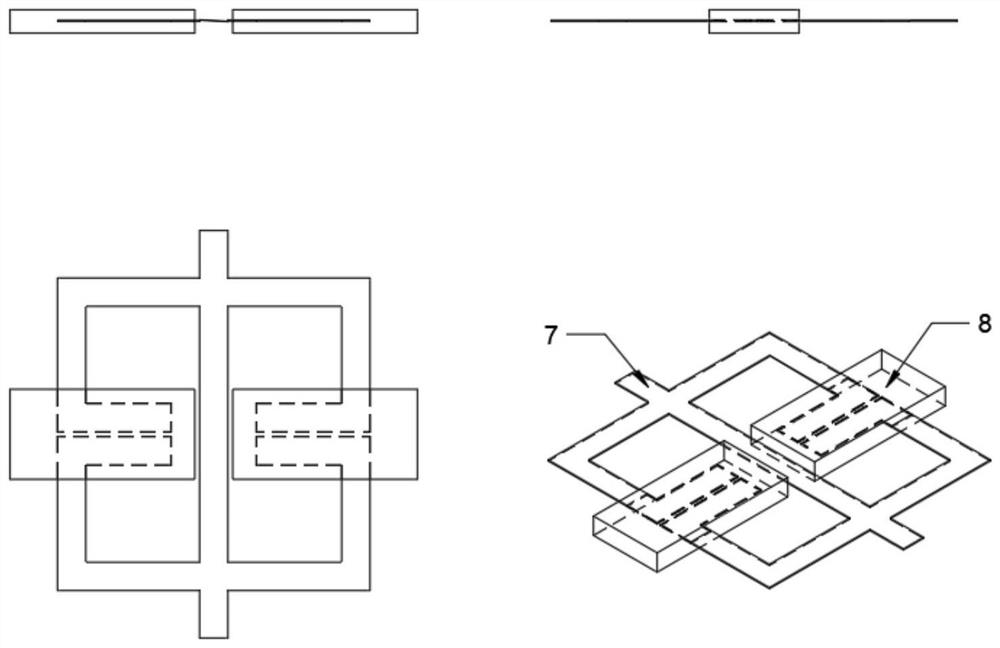 Double-capacitor terahertz metamaterial electric regulation and control device structure