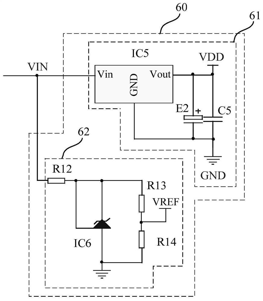 Temperature measuring circuit and control method for ear thermometer, and ear thermometer