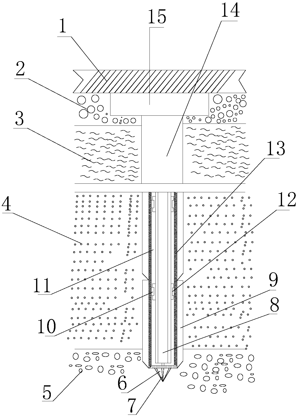 Combined pile for foundation engineering