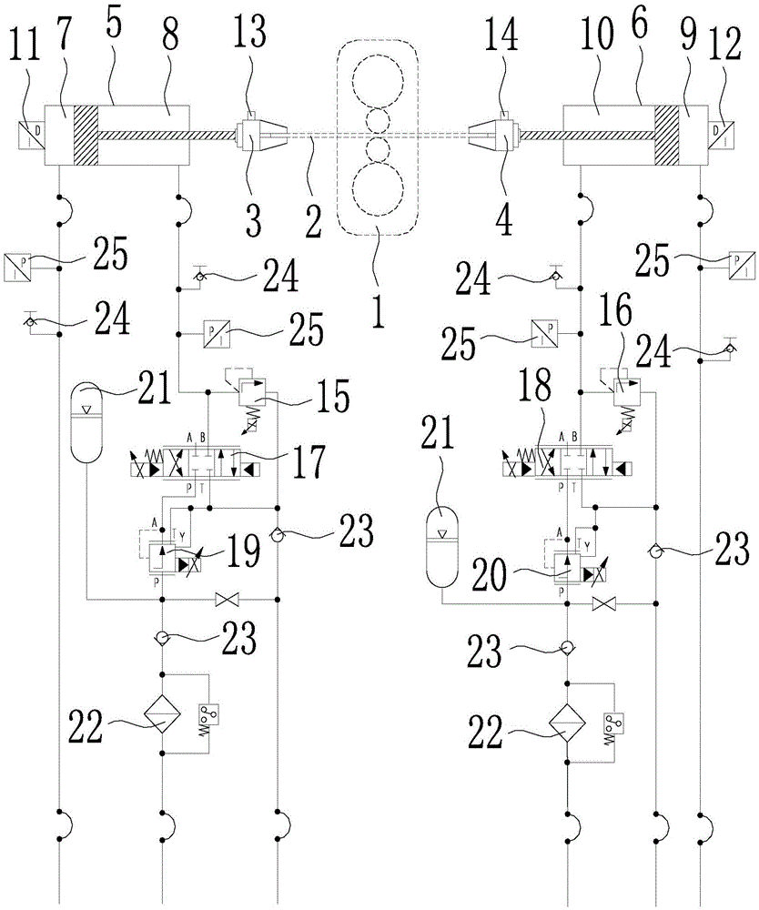 Micro-tension control system and method of hydraulic tension warm rolling mill