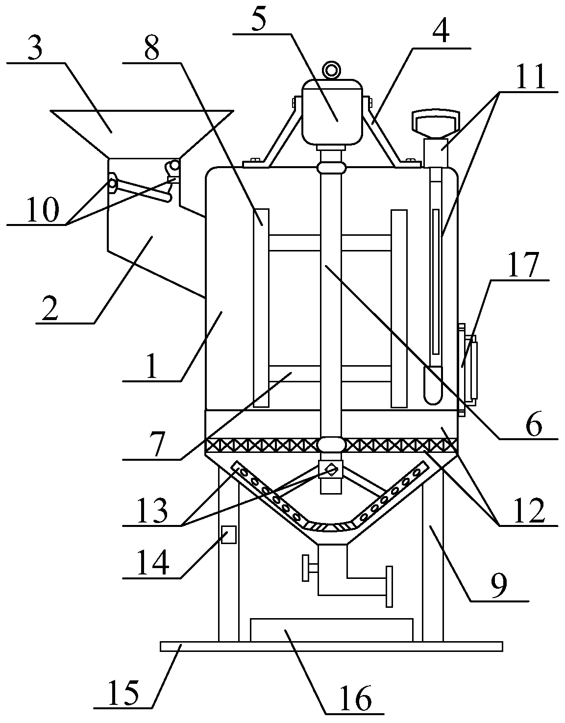 Mixing device for dye production