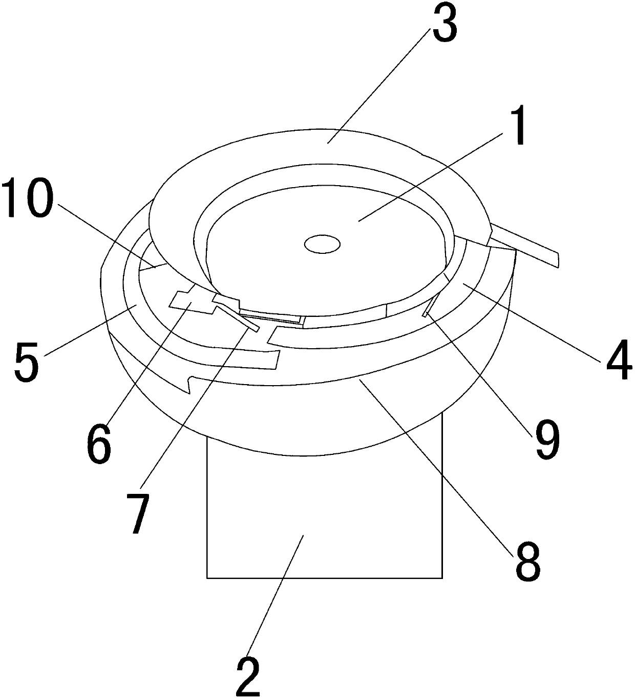 Vibrating disk used for conveying cupping device magnetic caps
