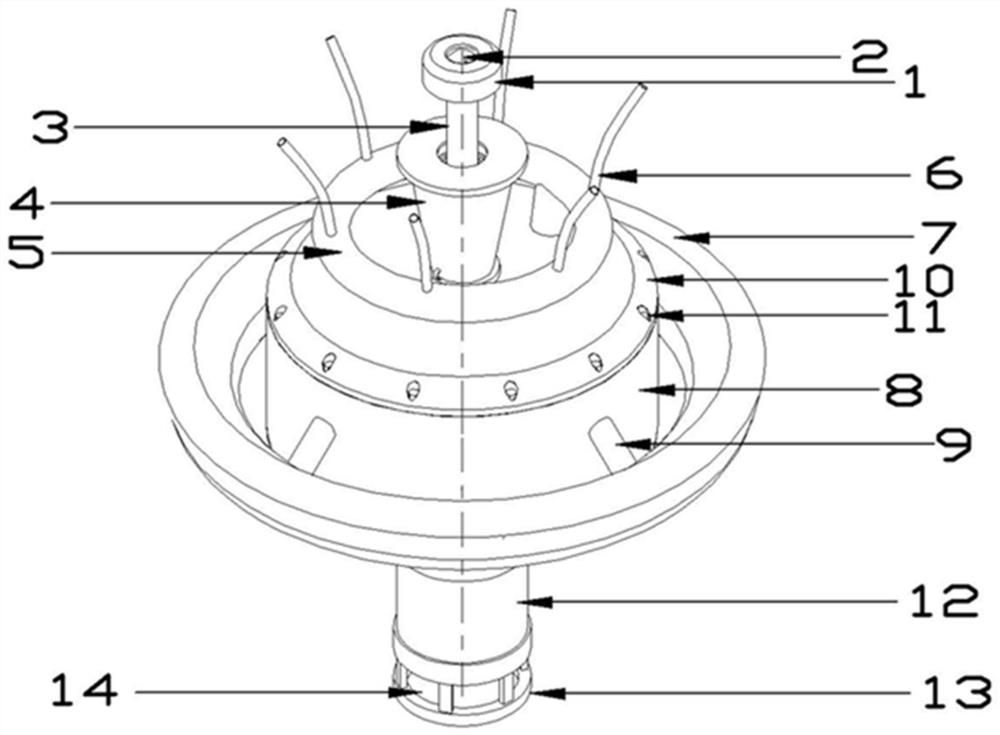 A floating spray ice breaker