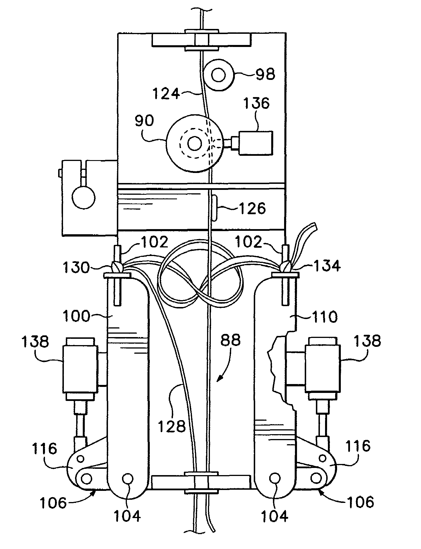 Tail for attaching the trailing edge of one roll of tape to the leading edge of another roll of tape and method of using same
