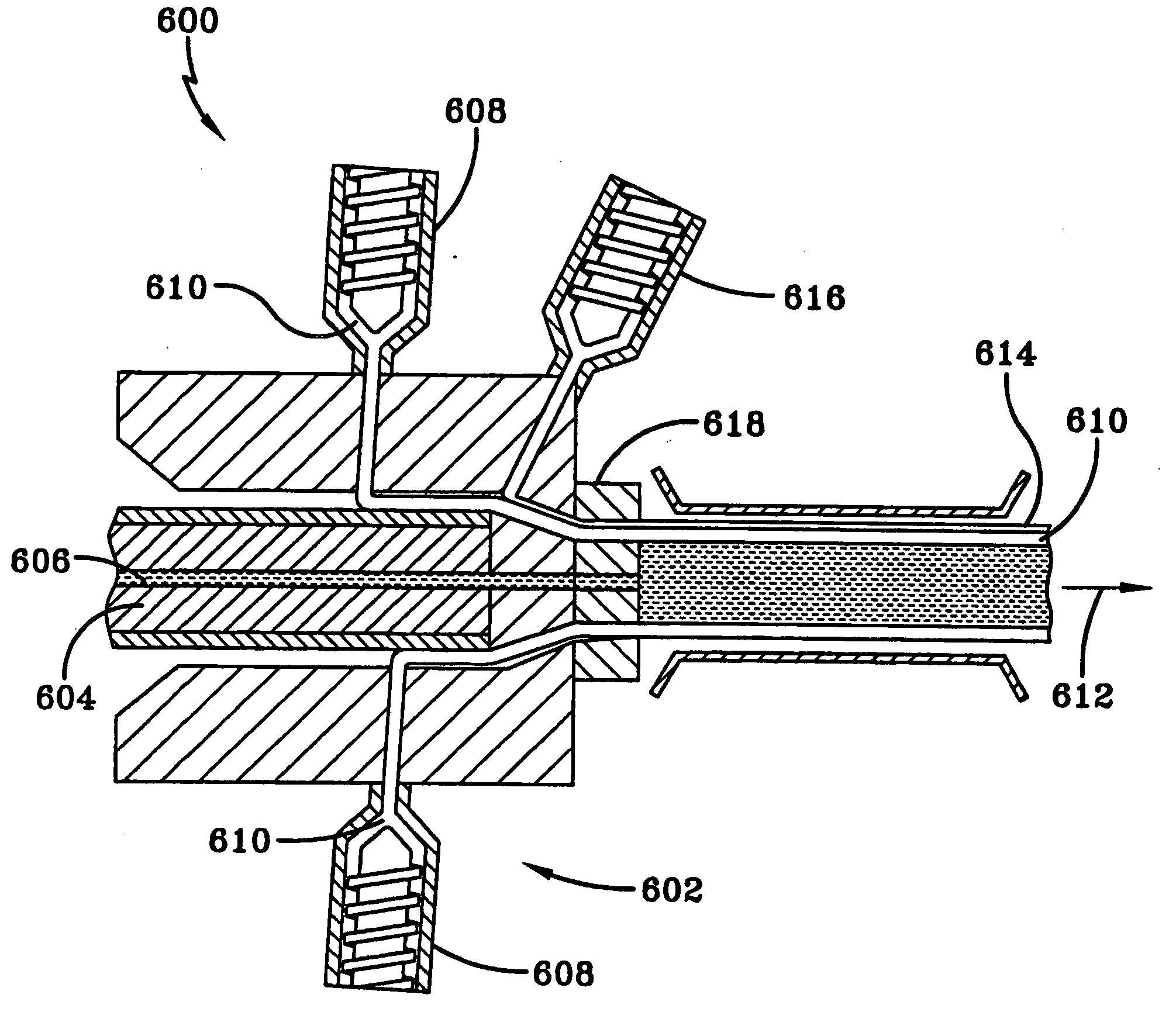 System and method for directing a fluid through a die