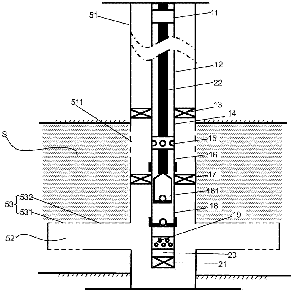Thermal oil production pipe column for injection-production in the same well for vertical well and oil production method thereof