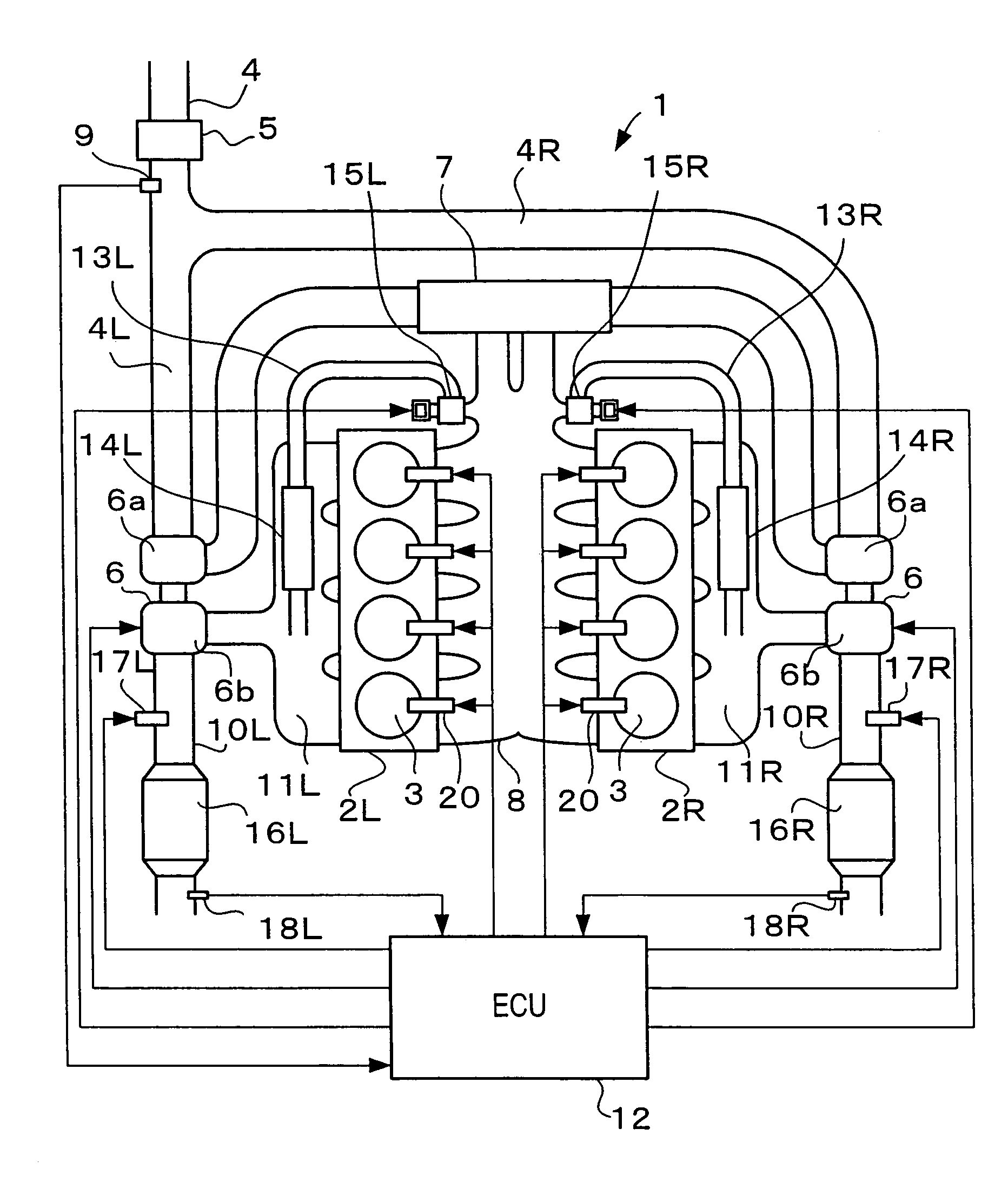 Exhaust control apparatus of internal combustion engine and exhaust gas flow amount estimating method