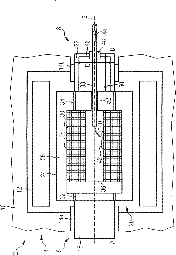 Electric machine comprising a superconducting rotor winding