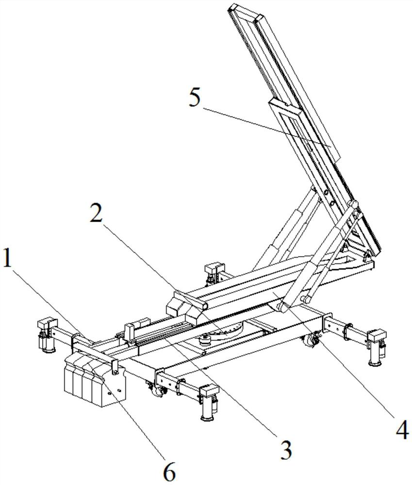 Layer moving type large-stroke six-degree-of-freedom heavy-load installation vehicle