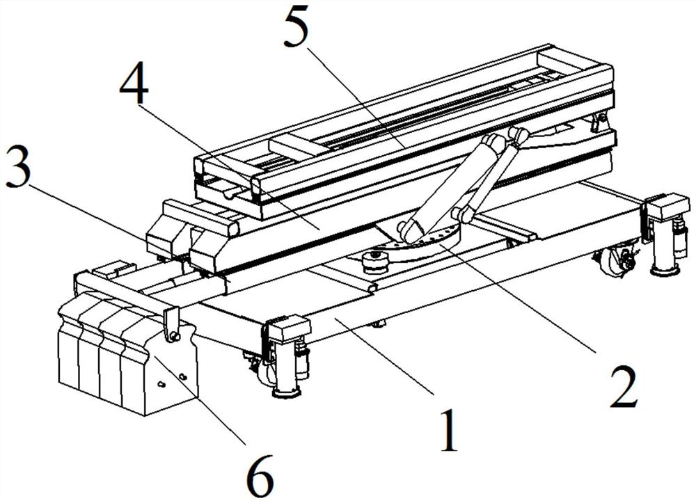 Layer moving type large-stroke six-degree-of-freedom heavy-load installation vehicle