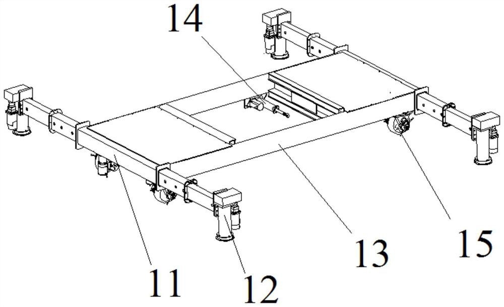 Layer moving type large-stroke six-degree-of-freedom heavy-load installation vehicle