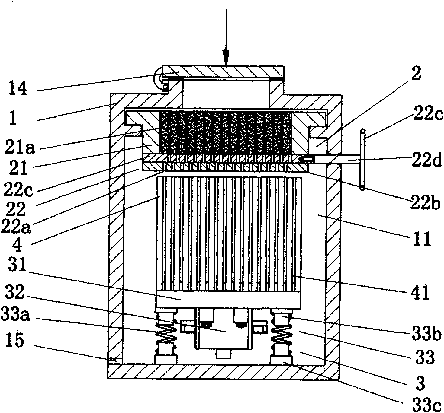 Vacuum vibration forming device for manufacturing artificial stones