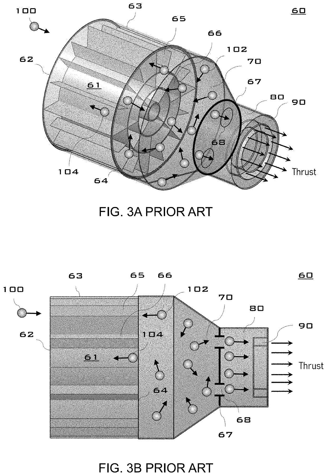 Intake system for an atmosphere breathing electric thruster for a spacecraft