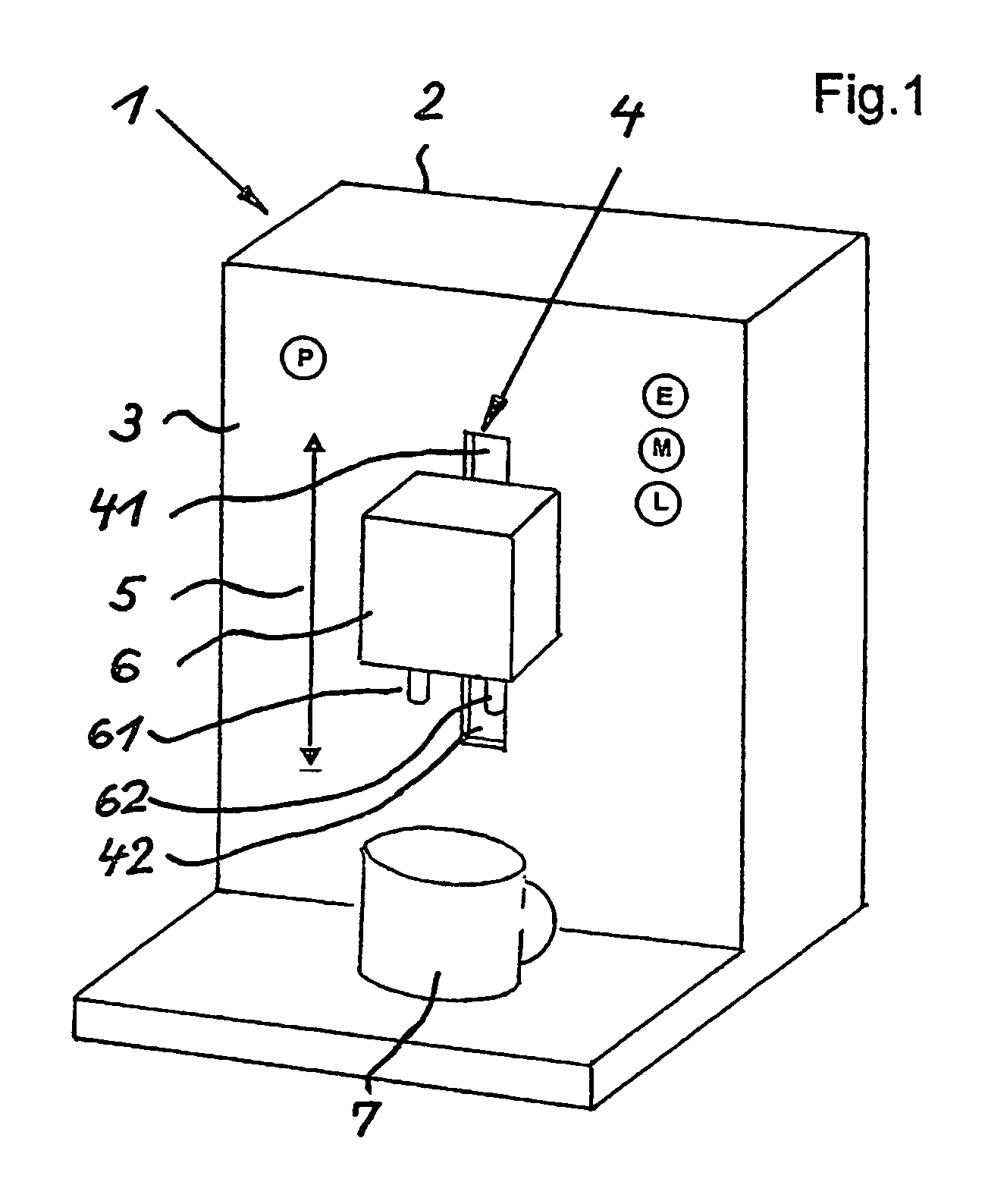 Drink preparation machine, particularly espresso machine, comprising a height adjustable drink outflow unit