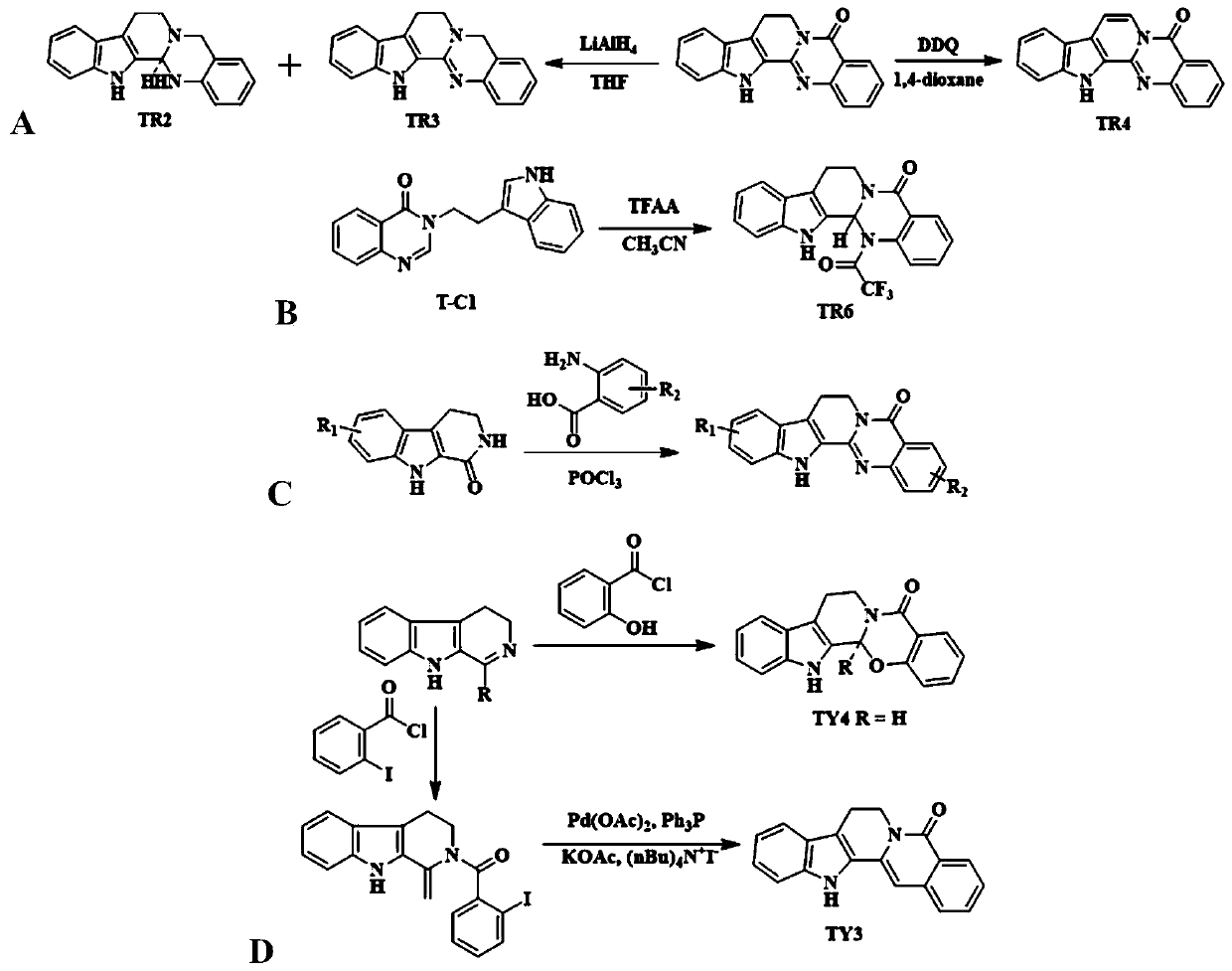 Tetrahydroindoloquinazoline compounds and application thereof