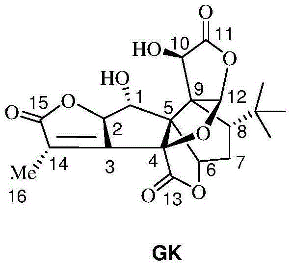 Method for preparing ginkgolide K