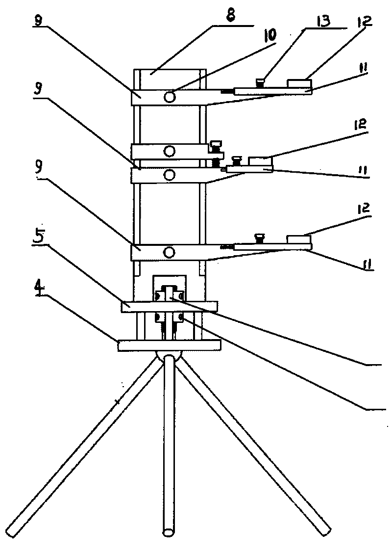 Device for measuring diameter of large shaft working piece by non-contact-type online measurement