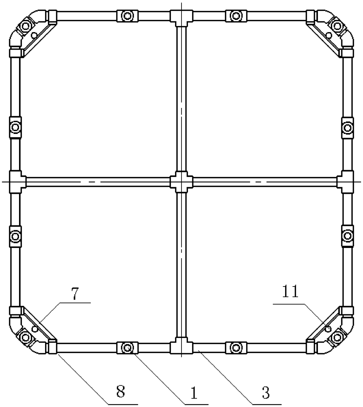 Underwater net box culturing device