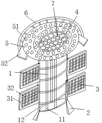 Fixed type cylindrical artificial fishing reef