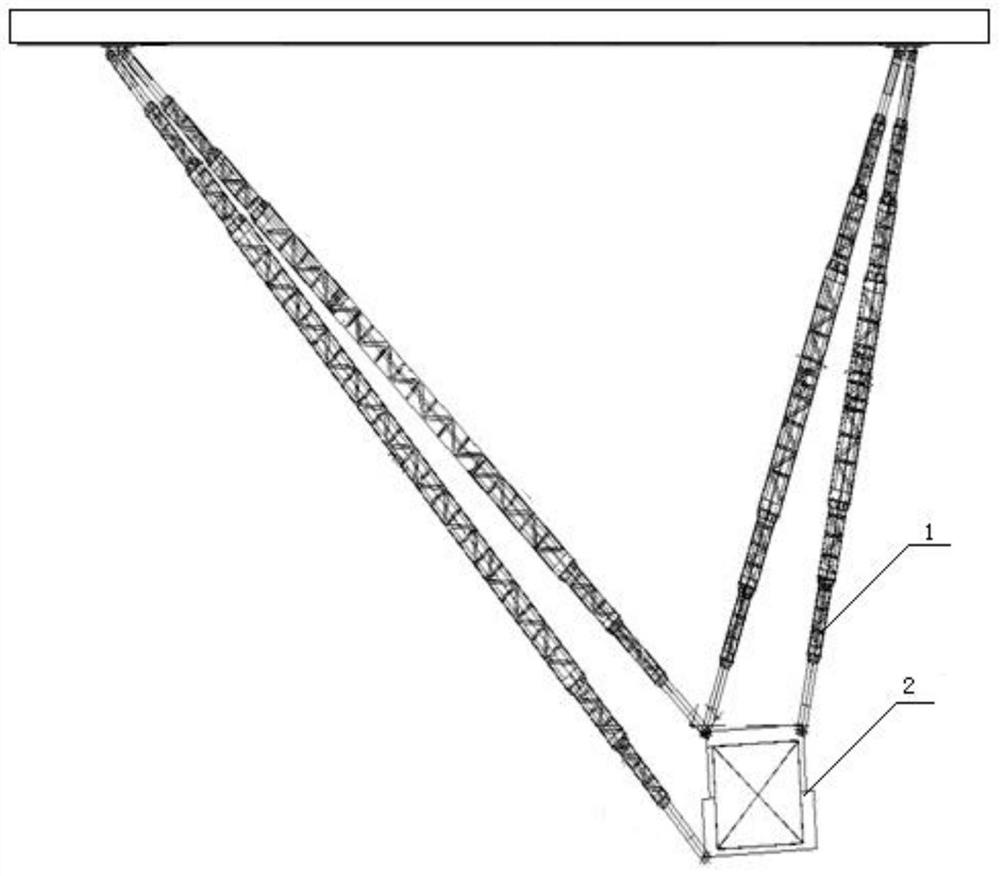 Super-long attachment construction method of tower crane