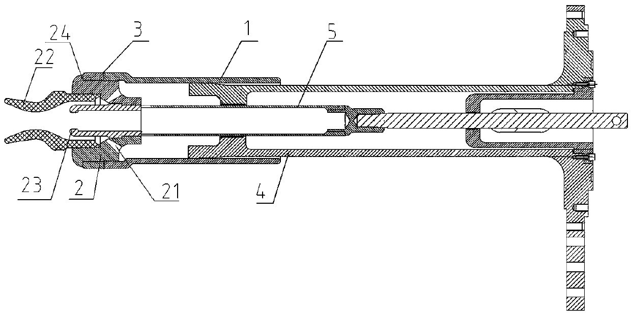 Pressure cylinder and DC transfer switch moving end assembly using the same