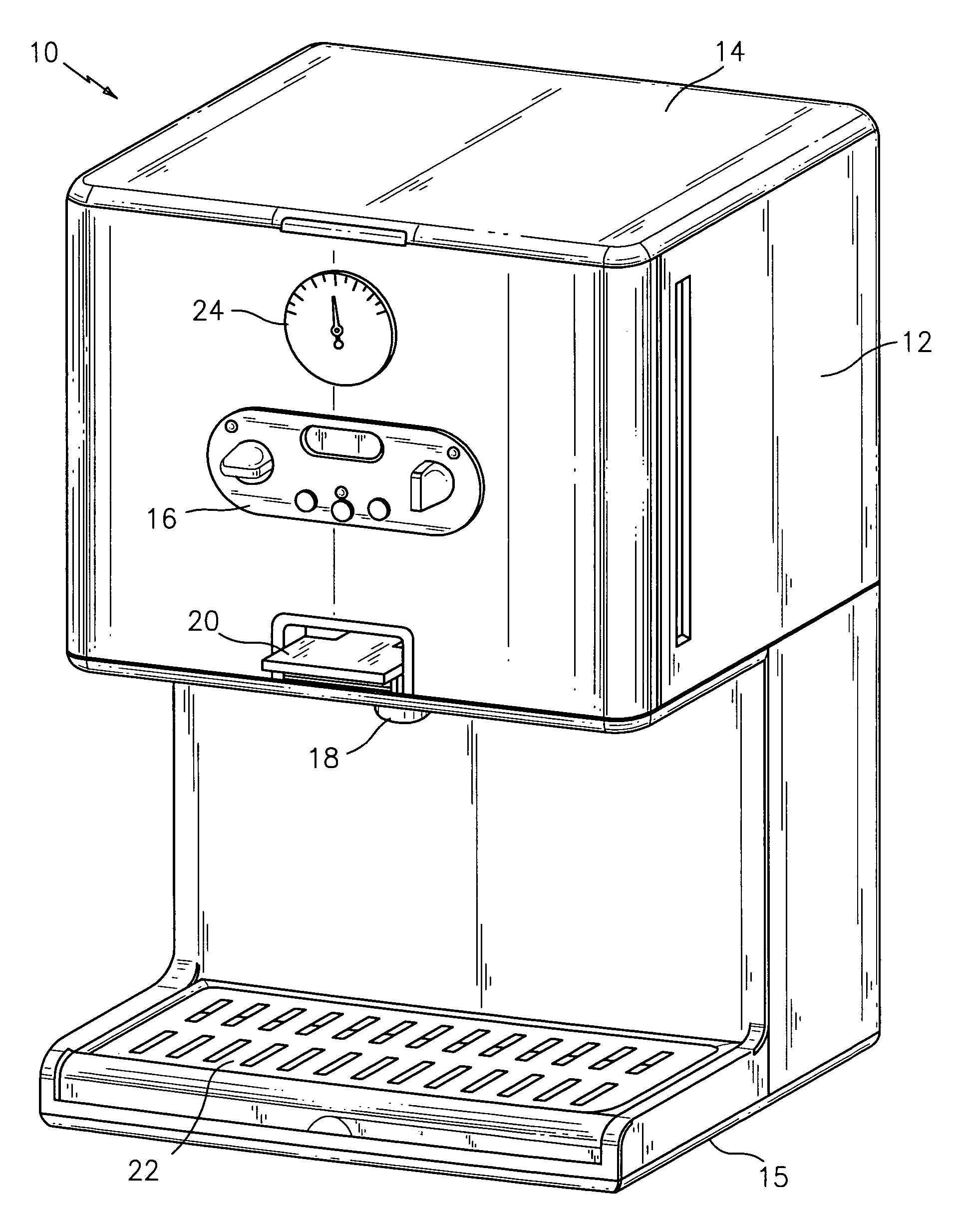 Coffee maker with mechanical coffee level indicator