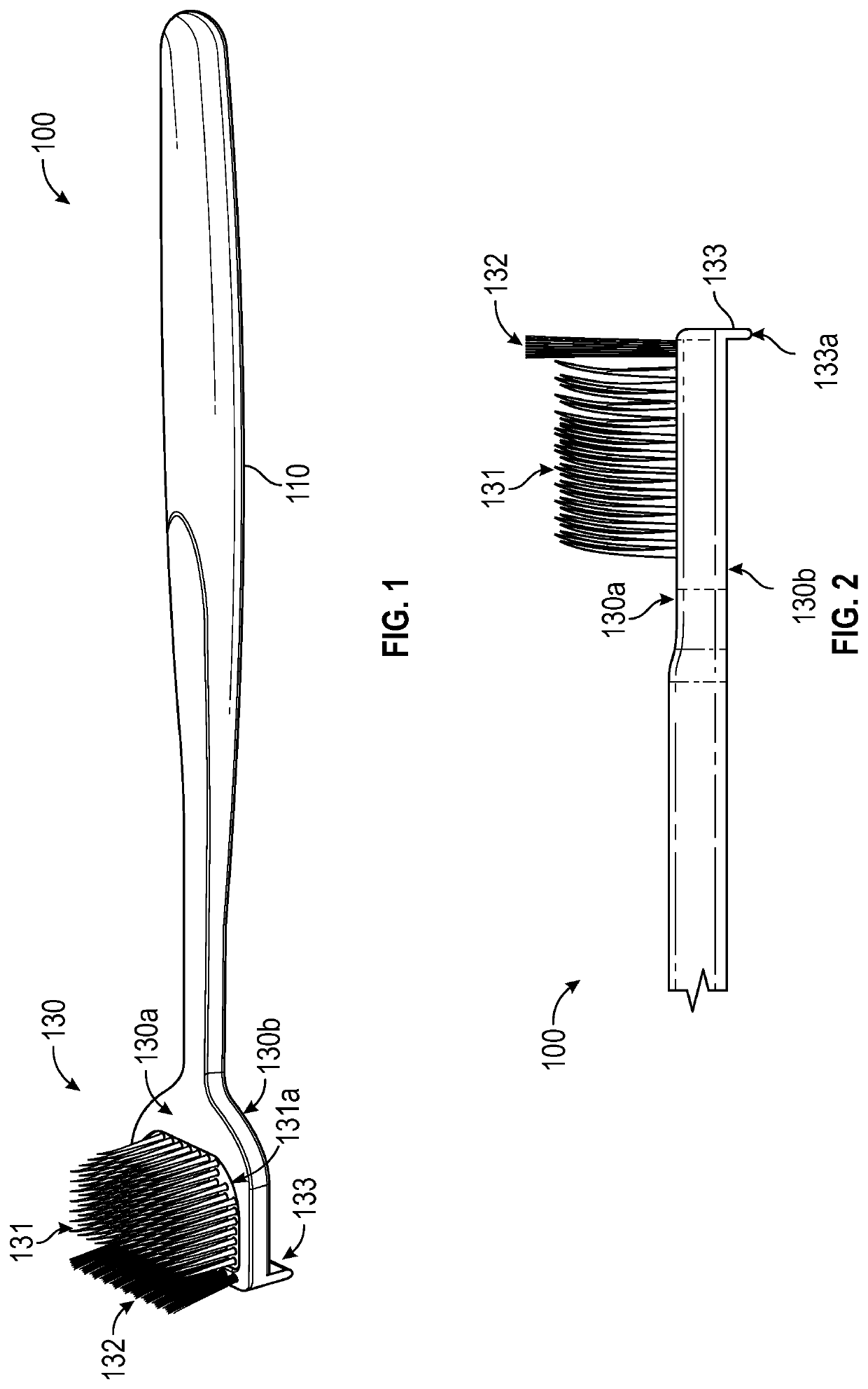 Tongue brush having bristles emanating from one surface and a tongue scraper emanating from an opposing surface