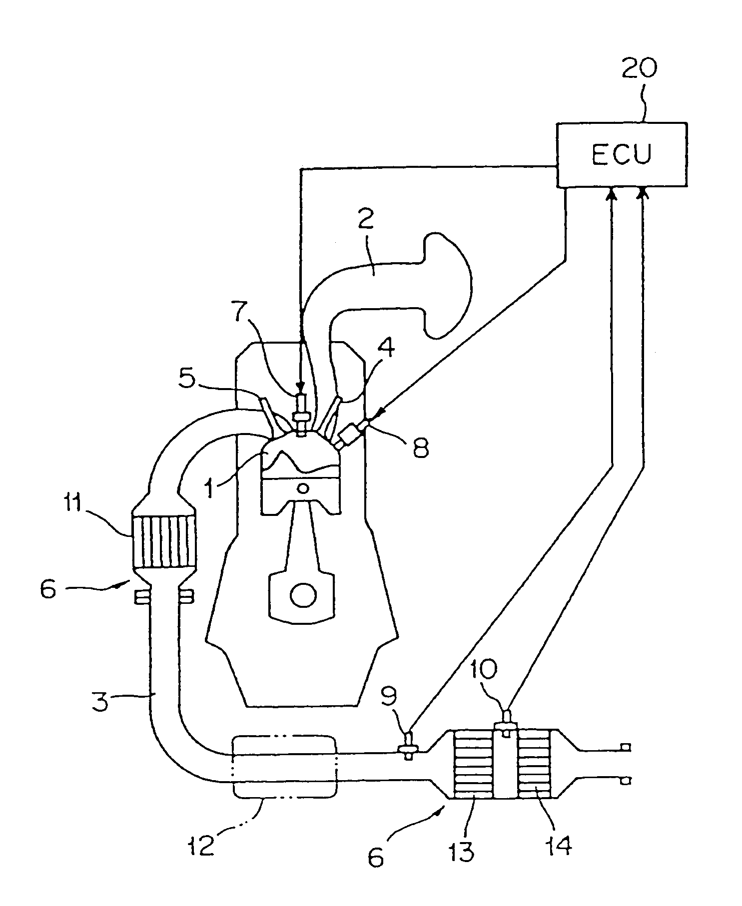 Exhaust gas purifying apparatus of internal combustion engine
