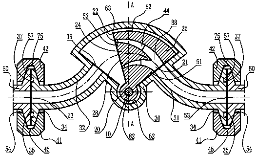 Titanium alloy five-blade connecting rib horizontal check valve of hoop joint