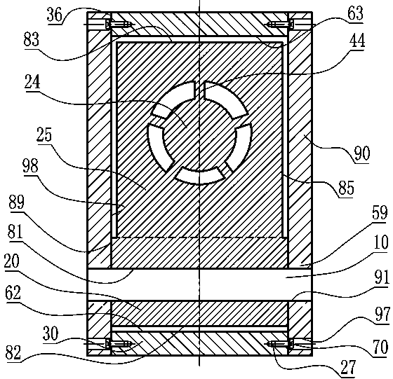 Titanium alloy five-blade connecting rib horizontal check valve of hoop joint