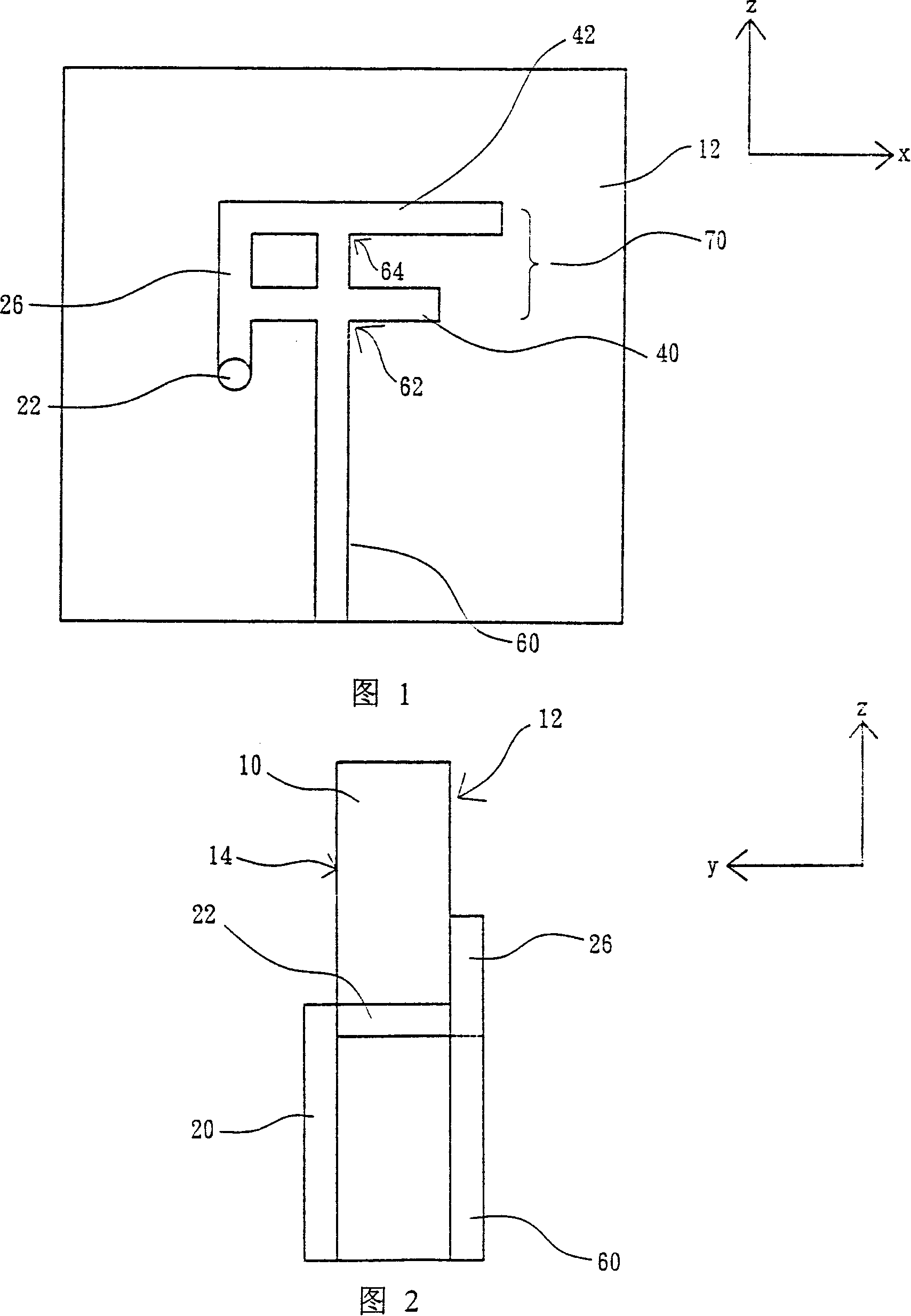 Double-frequency inverted F-type antenna
