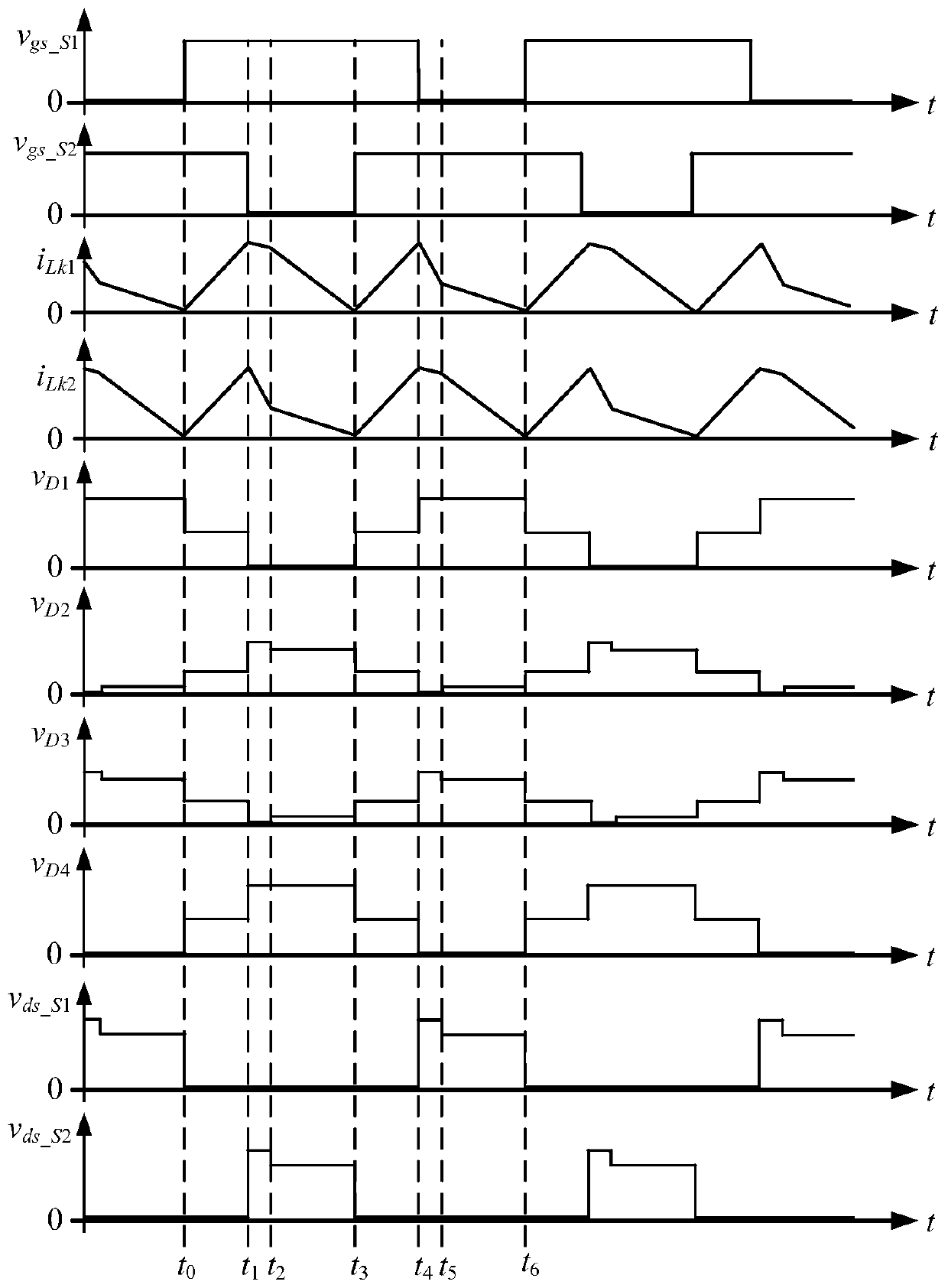 Two-phase interleaved capacitor clamping type ultrahigh-gain direct-current converter based on coupling inductance