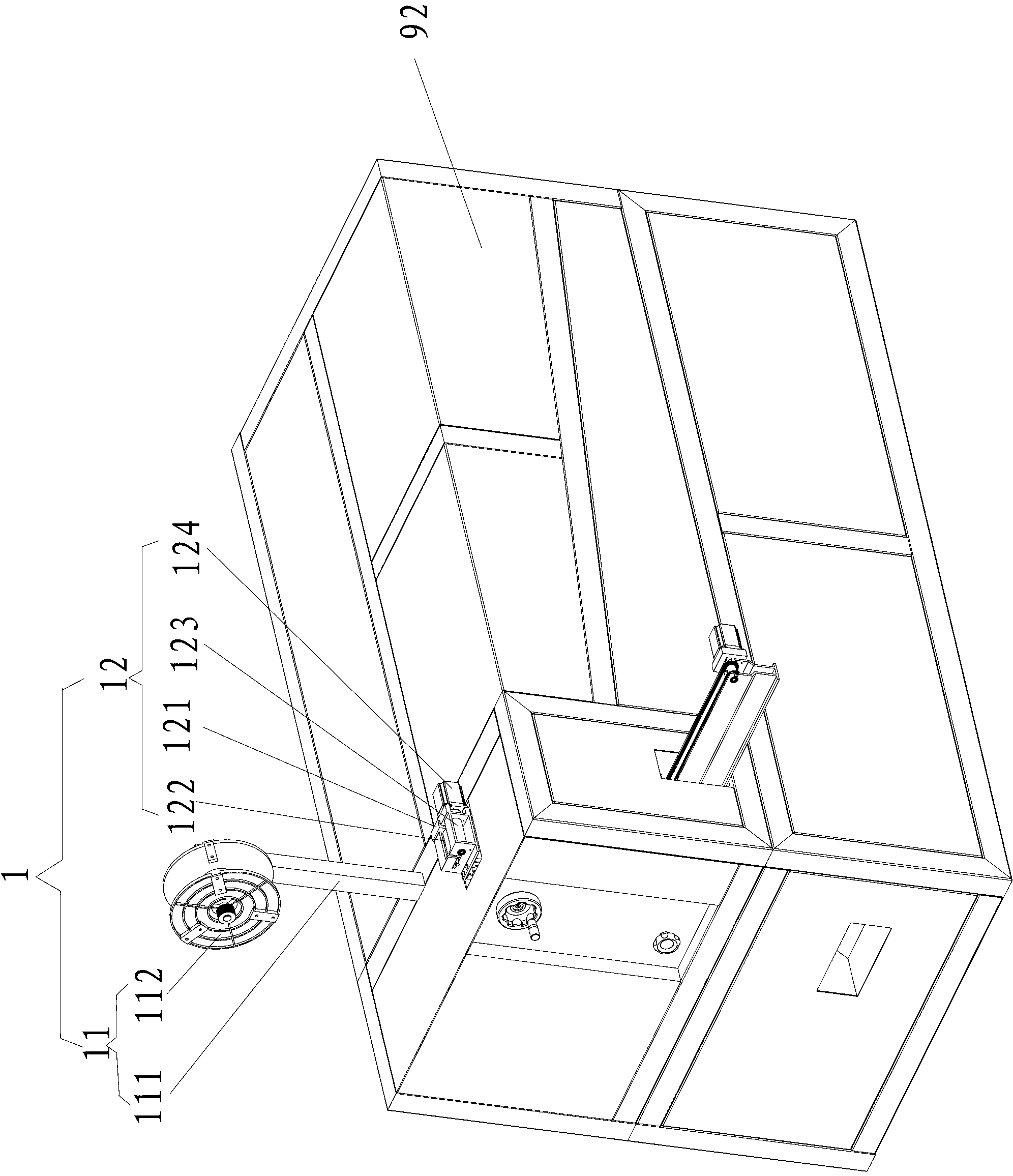 Storage battery plate wrapping machine