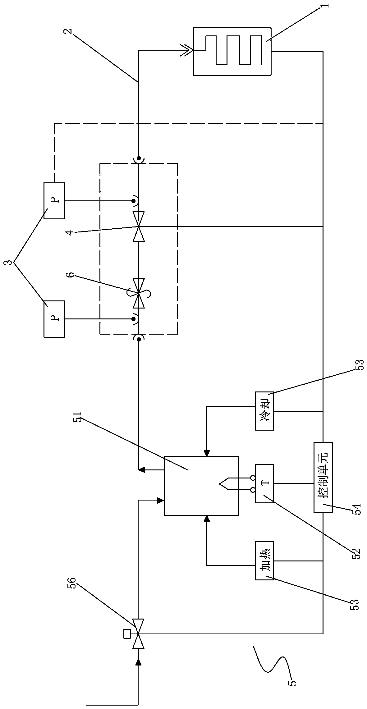 A leak detection system and control method for a water-cooled radiator