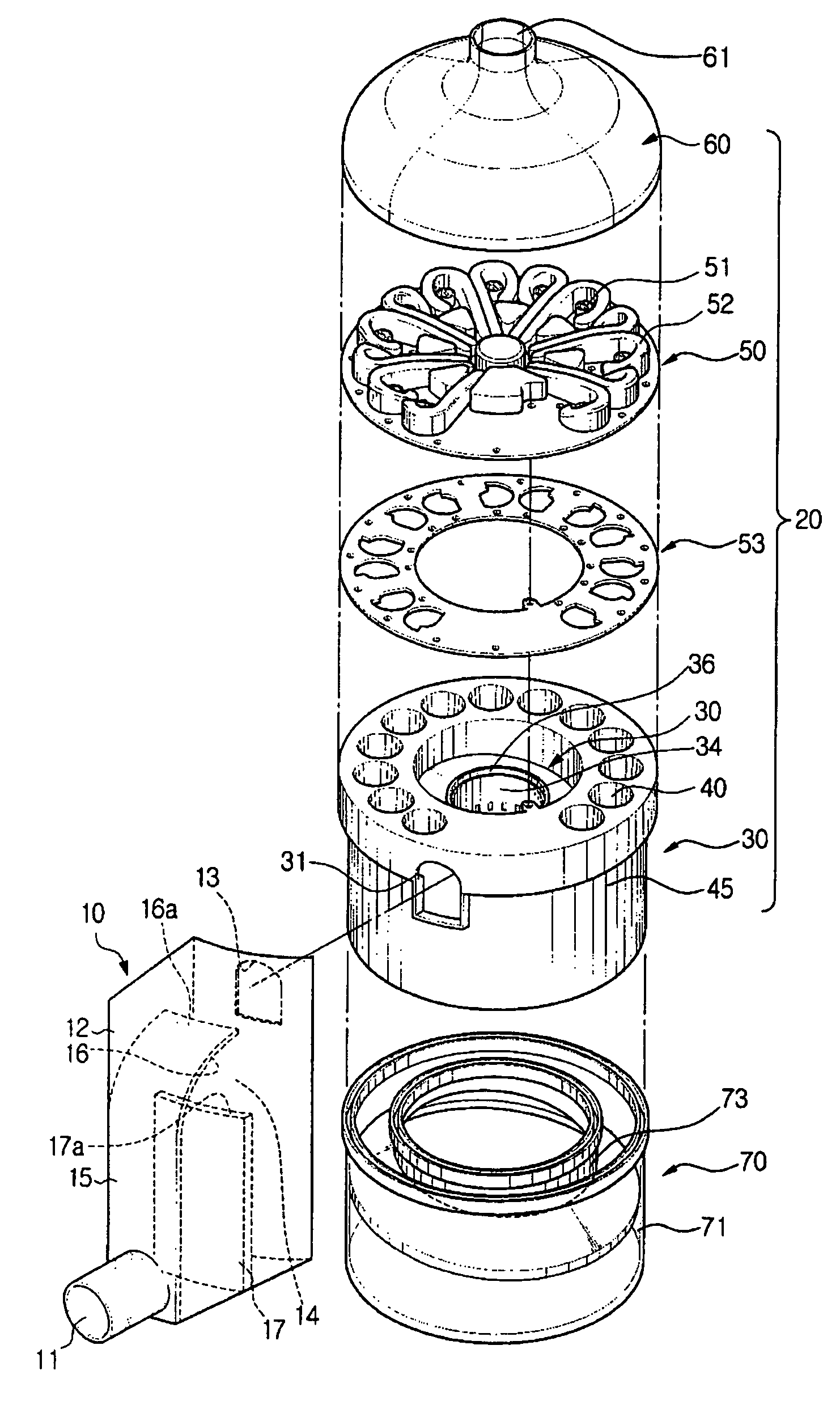 Multi-cyclone apparatus and vacuum cleaner having the same