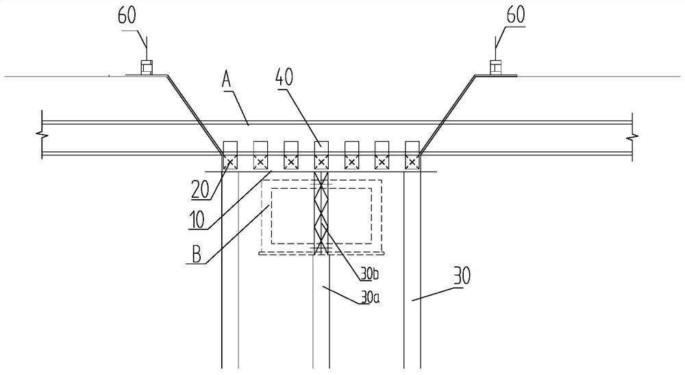 Underpinning protection system for top socket pipeline in underpass construction and construction method