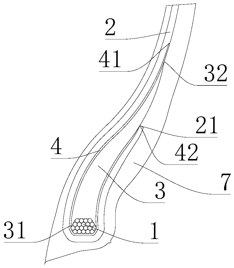 Steel wire carcass passenger tire bead structure