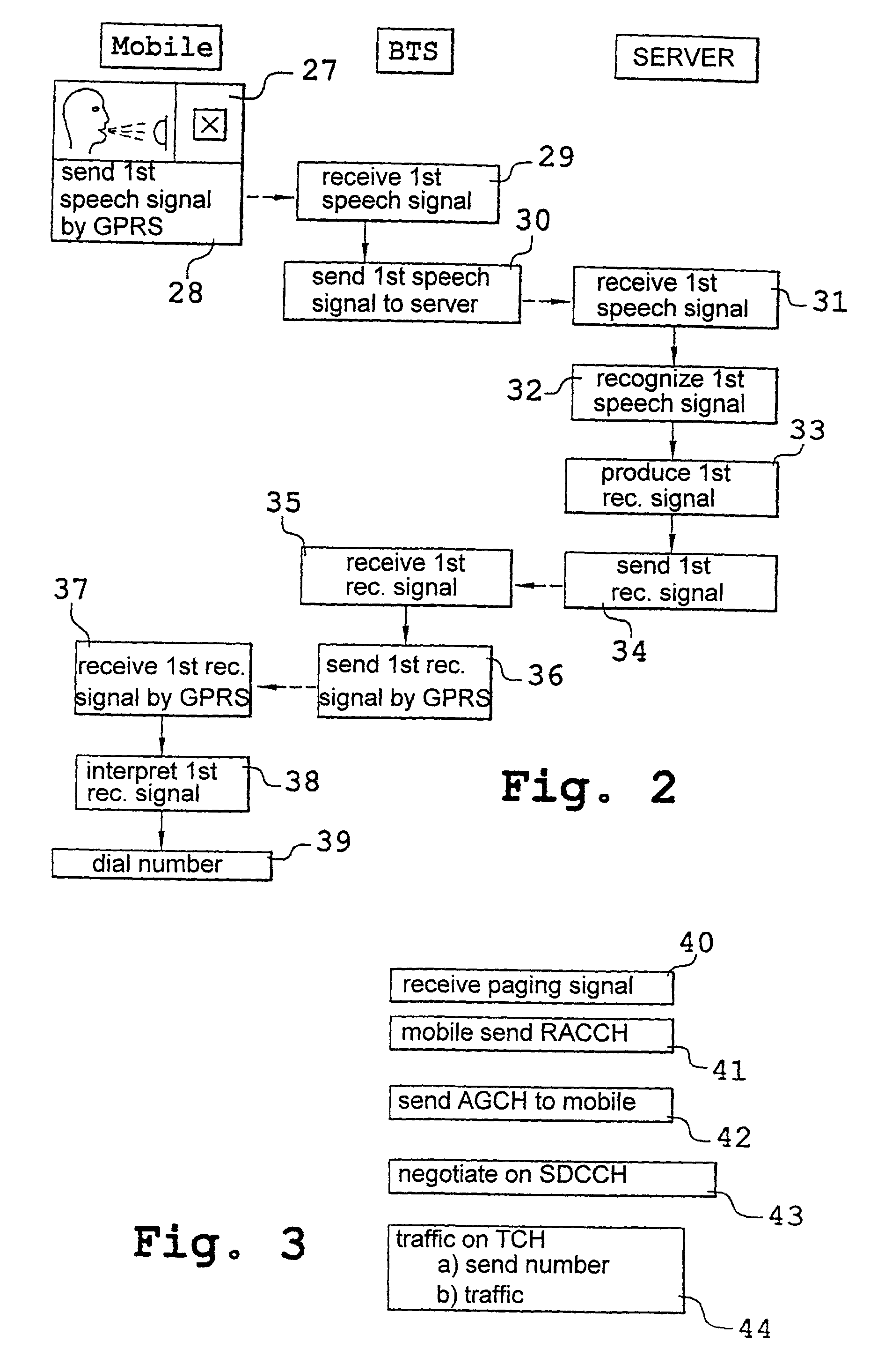 Calling method for mobile telephones and a server and a radiocommunications terminal for implementing the method