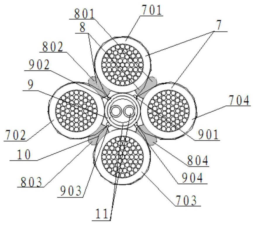 Mooring cable for ship-borne platform