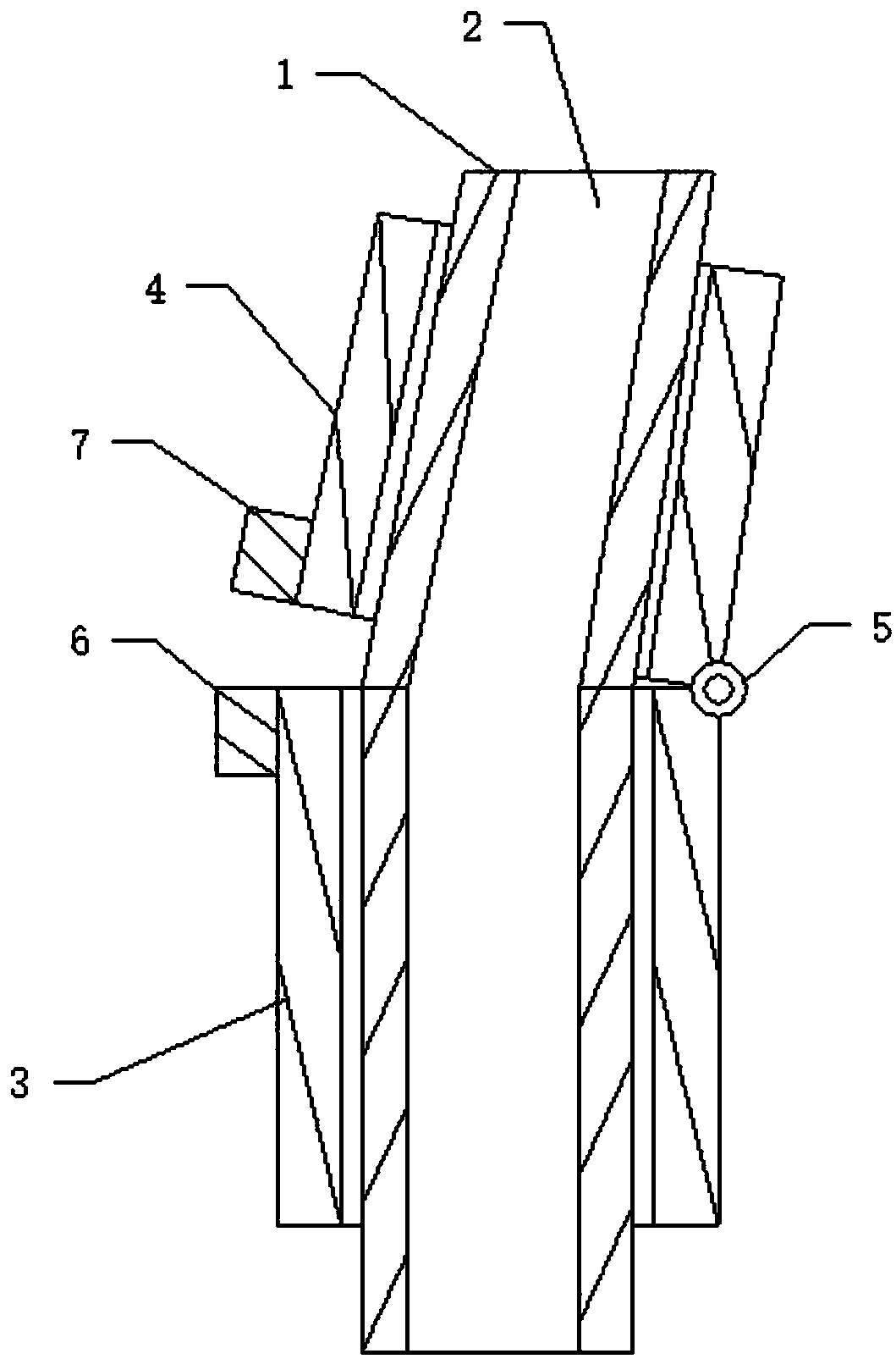 Telegraph pole bending correction device