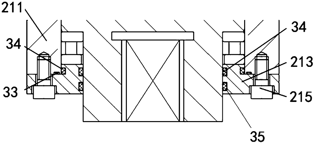 Simulated deep sea ROV (remotely-operated vehicle) driving motor connection transmission testing device and method