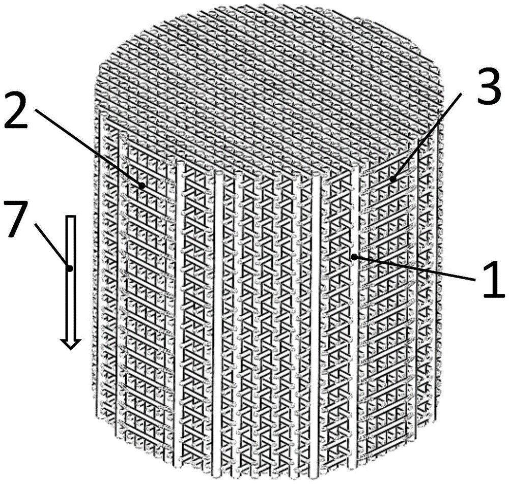 Solid cylindrical fabric and weaving method thereof