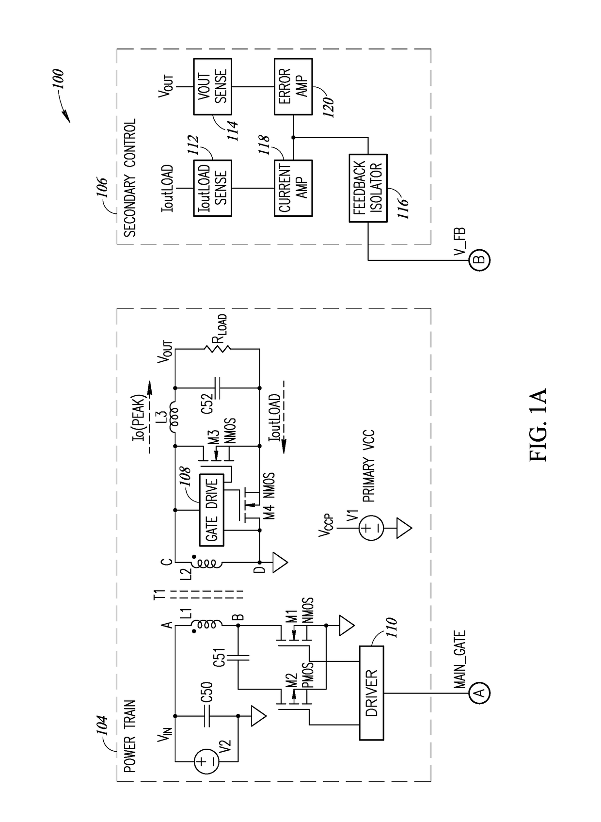 Radiation tolerant, analog latch peak current mode control for power converters