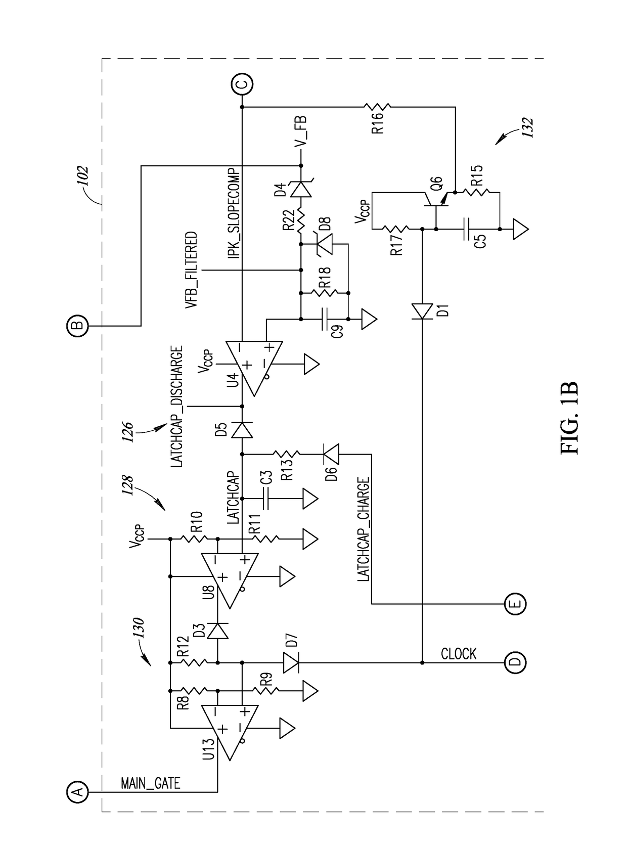 Radiation tolerant, analog latch peak current mode control for power converters
